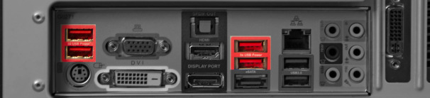 USB 2.0 ports with increased available trickle current.