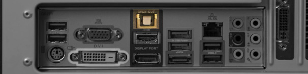 Toslink SPDIF (Sony/Philips Digital Interface) connector.