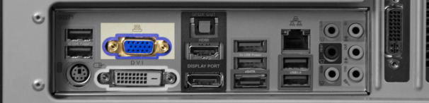 VGA (Video Graphics Array) connector.